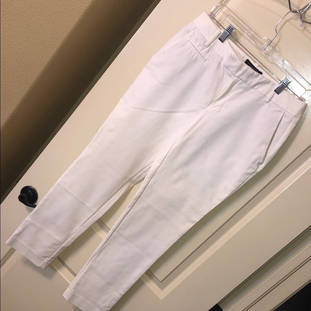 Banana Republic White Pants with Coral Trim